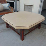 Rattan ottoman