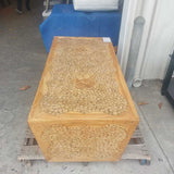 Coffee Table Wood Dot Pattern