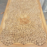 Coffee Table Wood Dot Pattern
