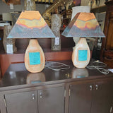 Copper Shade Lamps/Stone