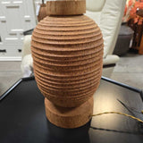 Pair Vintage Coconut Spun Wood Lamps