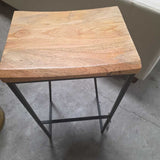 Wood Barstool w/ steel legs