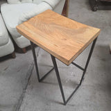 Wood Barstool w/ steel legs