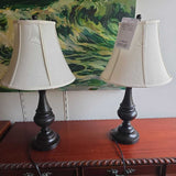 Dark Brown Lamps Pair