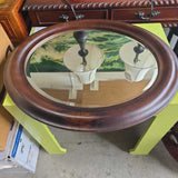 Oval Mirror Wood Frame