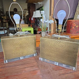 Brass Lamps Pattern Pair