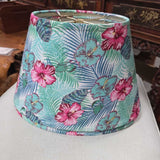 Pair Hibiscus Print Lamp Shade
