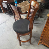 Swivel Wood Bar Stools w/backrest