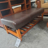 Faux Leather Ottoman