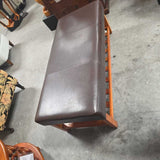 Faux Leather Ottoman