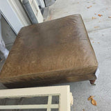 Leather Ottoman W/ Wheels