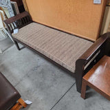 Fabric and Wood Bench