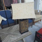 Brown Table Lamps Pair