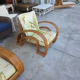 Four Strand Rattan Club Chair Half Moon