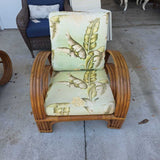 Four Strand Rattan Club Chair Half Moon