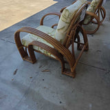 Four Strand Rattan Club Chair Half Moon