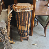 Wooden Djembe Drumb Carved