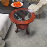 Round Table Lamp W/ Glass