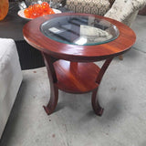 Round Table Lamp W/ Glass