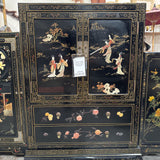 Black Lacquer Asian Cabinet Large