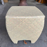 Woven outdoor end table