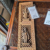 Teak Wood Panel W/ Figures