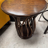 Round Accent with Sculptural Base