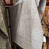 Blue Square Pattern Rug