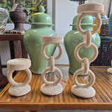 Bone Beaded Candle Stick(set of 3)