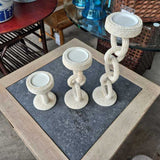 Bone Beaded Candle Stick(set of 3)