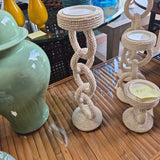 Bone Beaded Candle Stick