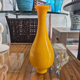 Yellow Cased Opaline Vase