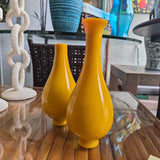 Yellow Cased Opaline Vase
