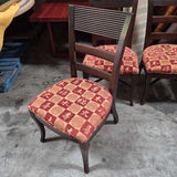 Asian Dark Brown Wood Dining Chair