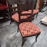 Asian Dark Brown Wood Dining Chair