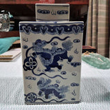 Large Foo Dog Tea Caddie
