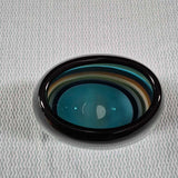 Reinforced Glass Bowl w/ Layered Green, Teal, and White Glass Bands