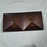 Dark Stained Wood Carved Box