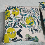 Schumacher Citrus Lemon Print Pillow