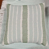 Blue & Ivory Wood Grain Pattern Pillow