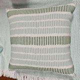 Blue & Ivory Wood Grain Pattern Pillow