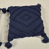 Navy Boho Textured Pillow