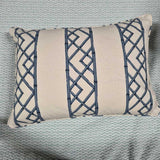 Blue & Green Bamboo Latice Pillow