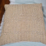 Woven Striped Off White Pillow