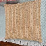 Woven Striped Off White Pillow