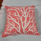 Hofdeco Coral Reef Pink & White Pattern Pillow