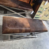 Cowhide Upholstered Bench