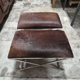 Cowhide Upholstered Bench