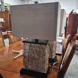 Square Fabric and Fiber Table Lamps