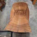 Vintage Handcrafted Bamboo Chaise Lounge